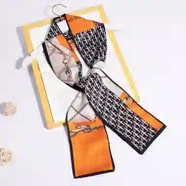 上海故事 春秋韩版潮流气质窄边文艺风西装出行 聚酯纤维 丝巾 女款