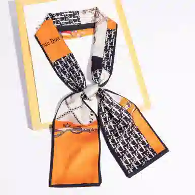 上海故事 春秋韩版潮流气质窄边文艺风西装出行 聚酯纤维 丝巾 女款