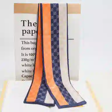 上海故事 春秋韩版潮流气质窄边文艺风西装出行 聚酯纤维 丝巾 女款