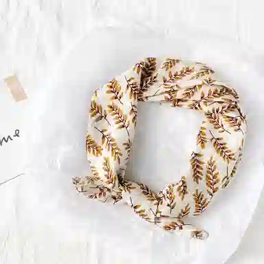 优幽兰 复古法式百搭高级感护颈小方巾韩版减龄气质小众设计感花卉小领巾绑包包绑带发带礼盒装 丝巾 女款