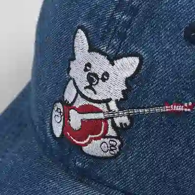 优莲茵 韩版可爱简约卡通狐狸刺绣  四季通用复古遮阳防晒水洗牛仔帽 户外运动登山出游 时尚百搭休闲显脸小 棉 鸭舌帽 男女同款情侣款