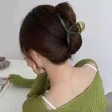 简应舒 磨砂鲨鱼夹后脑勺夹头发大夹子时尚简约 亚克力 发夹 女款