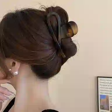 简应舒 磨砂抓夹后脑勺鲨鱼夹抓头发简约 亚克力 发夹 女款