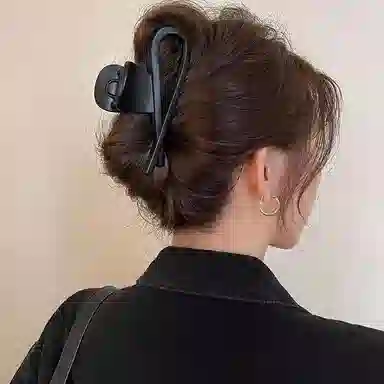 简应舒 磨砂抓夹后脑勺鲨鱼夹抓头发简约 亚克力 发夹 女款