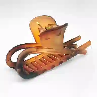 简应舒 磨砂抓夹后脑勺鲨鱼夹抓头发简约 亚克力 发夹 女款