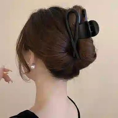 简应舒 磨砂抓夹后脑勺鲨鱼夹抓头发简约 亚克力 发夹 女款