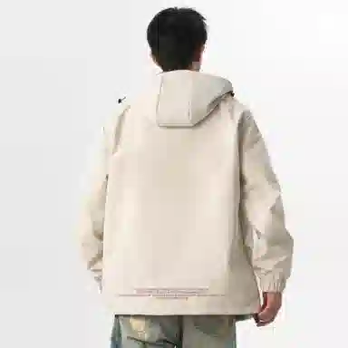 王者荣耀 庄周款 美式基础款撞色拼接连帽飞行高级感户外运动美式字母休闲宽松通勤百搭夹克外套 男女同款