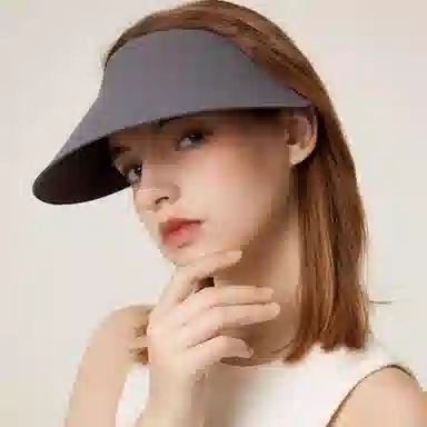 北极绒 轻盈无痕一体运动空顶可折叠潮流百搭大帽檐显脸小 锦纶 防晒帽 男女同款情侣款