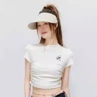 北极绒 轻盈无痕一体运动空顶可折叠潮流百搭大帽檐显脸小 锦纶 防晒帽 男女同款情侣款