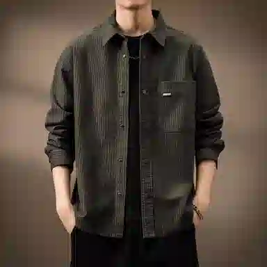 贵色 高端日系复古格子长袖衬衫 男款