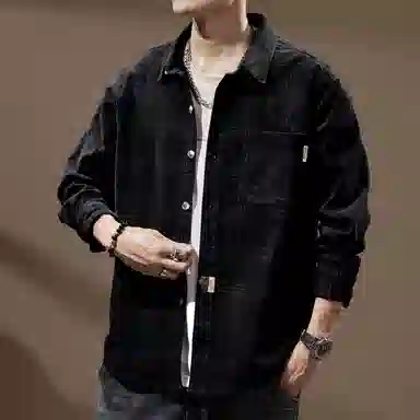 贵色 美式高级感复古日系格子长袖衬衫 男款