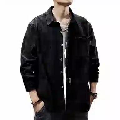 贵色 美式高级感复古日系格子长袖衬衫 男款