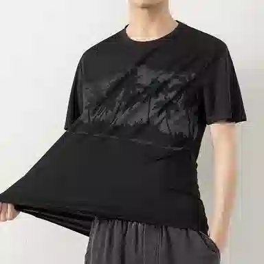 LISENPOK Ice Silk Short Sleeve Tee