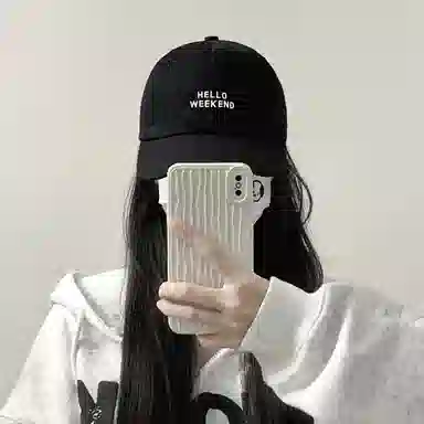 北极绒 深顶显脸小大头围防晒遮阳宽檐潮流休闲韩版字母刺绣 棉 鸭舌帽 男女同款情侣款