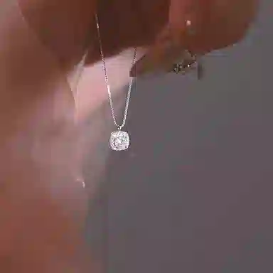 韵系 方形小众高级感时尚 铜 项链 女款