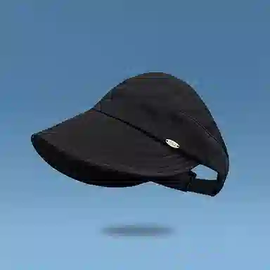 优幽兰 休闲简约纯色太阳帽百搭时尚夏季防紫外线宽帽檐显脸小遮阳帽骑车必备可扎马尾 聚酯纤维 鸭舌帽 女款