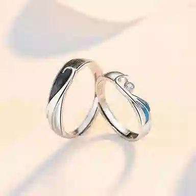 Qike Feng Qiuhuang Couple Ring S925 Silver