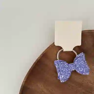 贯古今 儿童头绳高级感亮片蝴蝶结女童头饰亮闪闪可爱宝宝扎辫子皮筋 尼龙 发圈 女款