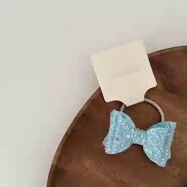 贯古今 儿童头绳高级感亮片蝴蝶结女童头饰亮闪闪可爱宝宝扎辫子皮筋 尼龙 发圈 女款