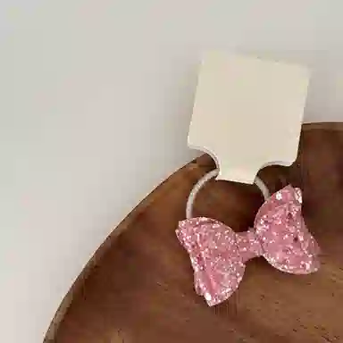 贯古今 儿童头绳高级感亮片蝴蝶结女童头饰亮闪闪可爱宝宝扎辫子皮筋 尼龙 发圈 女款