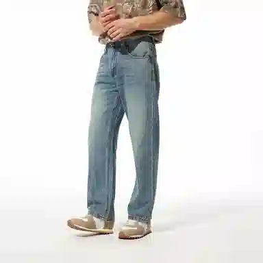 FAIRWHALE Straight Jeans Blue