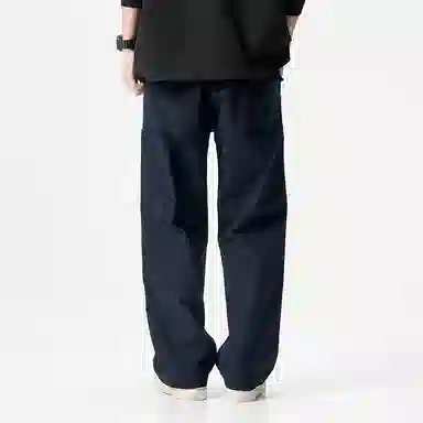 赞仕 复古重磅宽松中腰长裤工装裤 男款