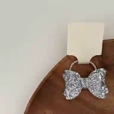 贯古今 儿童头绳高级感亮片蝴蝶结女童头饰亮闪闪可爱宝宝扎辫子皮筋 尼龙 发圈 女款