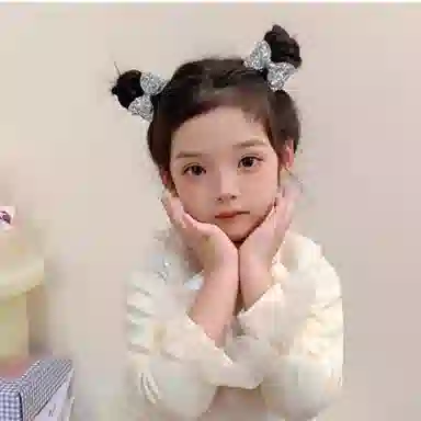 贯古今 儿童头绳高级感亮片蝴蝶结女童头饰亮闪闪可爱宝宝扎辫子皮筋 尼龙 发圈 女款