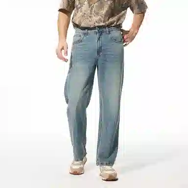 FAIRWHALE Straight Jeans Blue