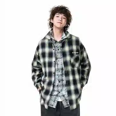 红蜻蜓 美式复古经典高街简约基础款百搭宽松休闲高级感长袖衬衫 男女同款