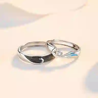 Qike Feng Qiuhuang Couple Ring S925 Silver