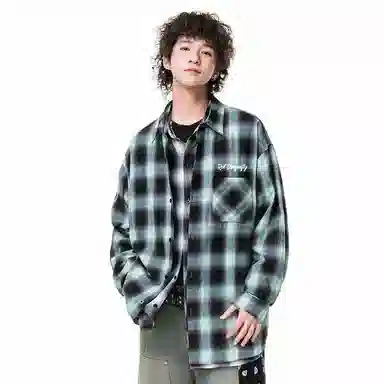 红蜻蜓 美式复古经典高街简约基础款百搭宽松休闲高级感长袖衬衫 男女同款