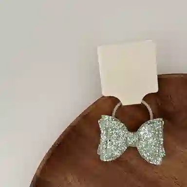 贯古今 儿童头绳高级感亮片蝴蝶结女童头饰亮闪闪可爱宝宝扎辫子皮筋 尼龙 发圈 女款