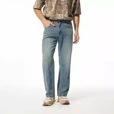 FAIRWHALE Straight Jeans Blue