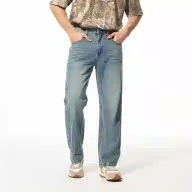 FAIRWHALE Straight Jeans Blue