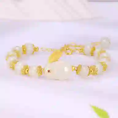 【前途无量】 水贝 金钱兔 玉兔古风显气质新中式国潮日常通勤百搭小众设计高级感学生#好运 玉髓 手链 女款