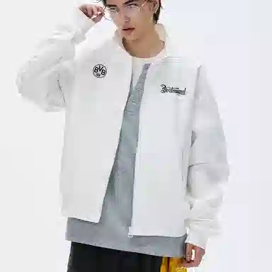 普鲁士多特蒙德 日系休闲百搭宽松立领长袖夹克外套 男女同款