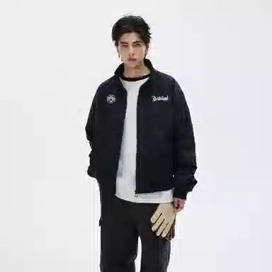 普鲁士多特蒙德 日系休闲百搭宽松立领长袖夹克外套 男女同款