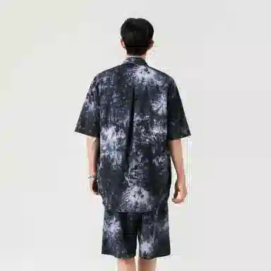 快鱼 复古扎染设计简约宽松休闲衬衫 男女同款