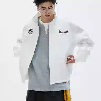 普鲁士多特蒙德 日系休闲百搭宽松立领长袖夹克外套 男女同款