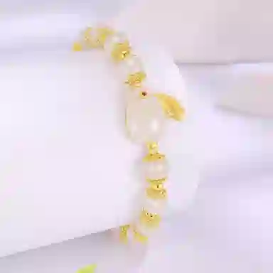 【前途无量】 水贝 金钱兔 玉兔古风显气质新中式国潮日常通勤百搭小众设计高级感学生#好运 玉髓 手链 女款