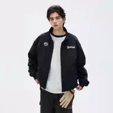 普鲁士多特蒙德 日系休闲百搭宽松立领长袖夹克外套 男女同款