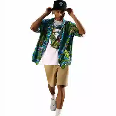 A BATHING APE x MONKEY 47 Head Tee GreenT