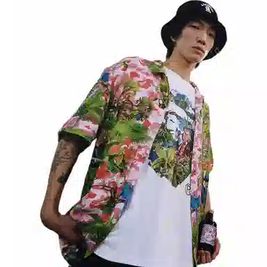 A BATHING APE x MONKEY 47 Head Tee GreenT