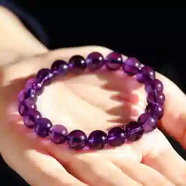 一世倾 九紫离火 新中式国潮乌拉圭帝王紫轻奢精致小众高级感优雅大气收藏级单圈好运天然 紫水晶 手串 男女同款情侣款