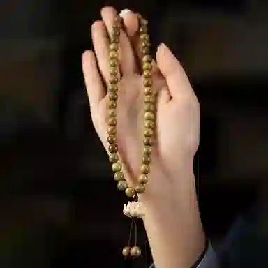 郁馨 考试考研上岸 学业有成 好运莲花转运珠 新中式国潮佛珠念珠手 双圈叠戴 招财纳福#好运 绿檀 木作手串 男女同款情侣款