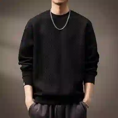 贵色 宽松做旧青春流行卫衣 男款 黑色
