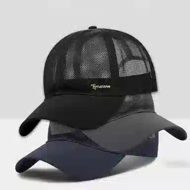 啄木鸟 全网眼透气速干棒球帽户外骑行排汗遮阳帽防晒帽 聚酯纤维 鸭舌帽 男款