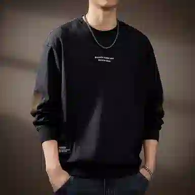 贵色 高端美式重磅拼接针织宽松卫衣 男款