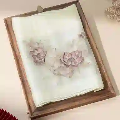 上海故事 新中式古风刺绣结婚真丝羊毛混纺 丝巾 女款